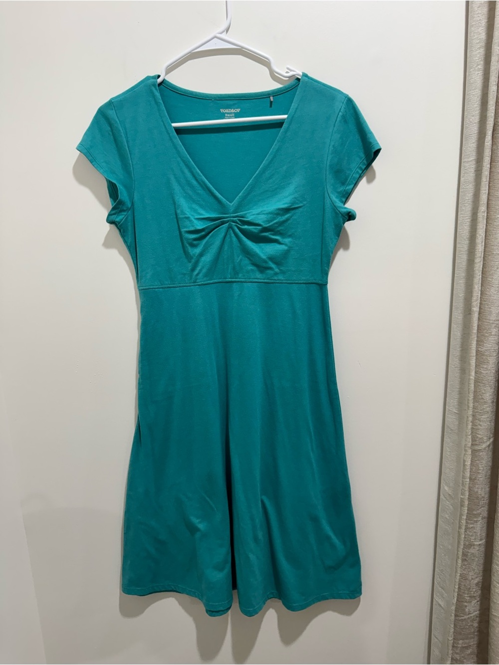 Toad&Co Rozmonde SS Dress Teal Green Small‎